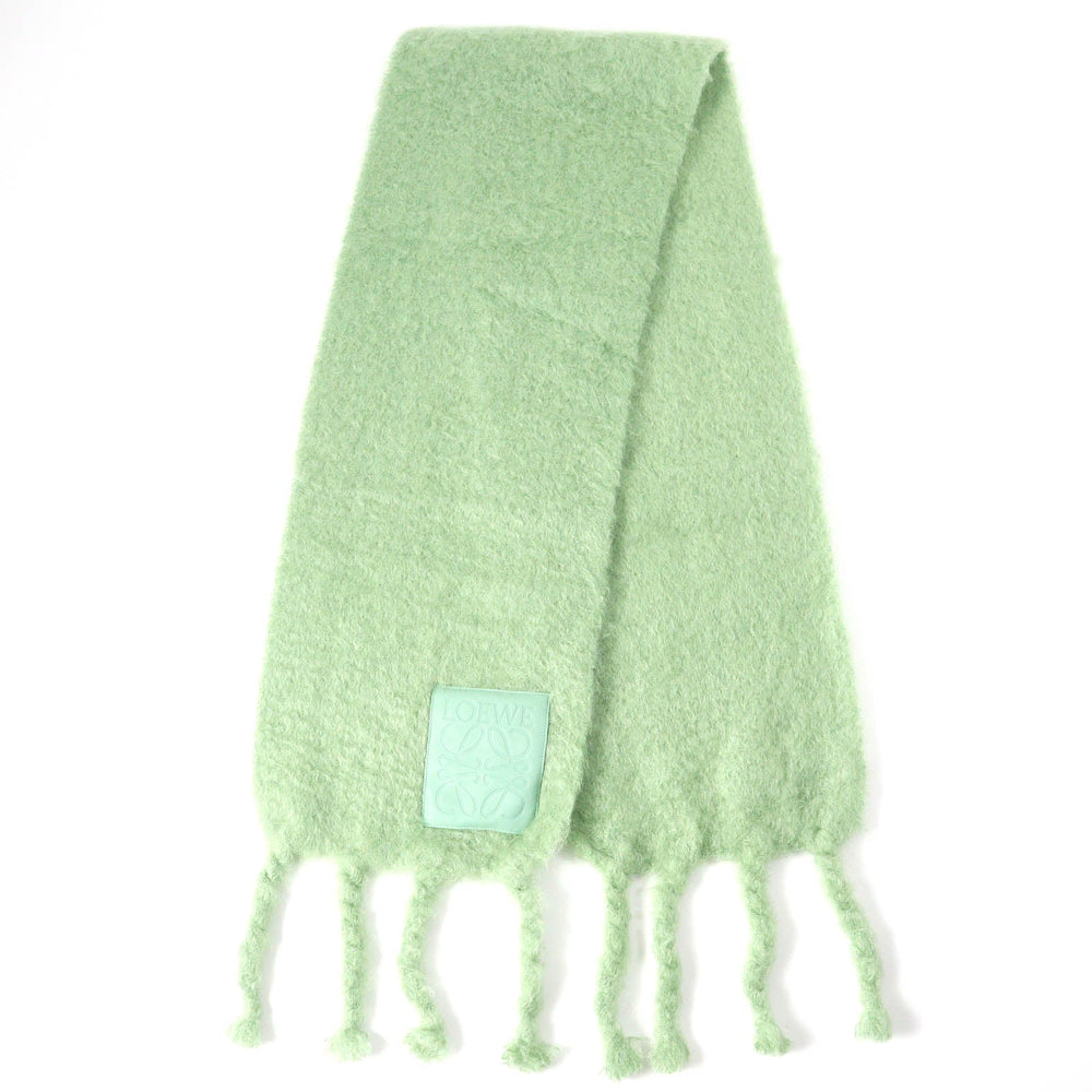 LOEWE Scarf Main: 73% mohair, Main: 24% wool, Main: 3% nylon Green type Women Used Authentic