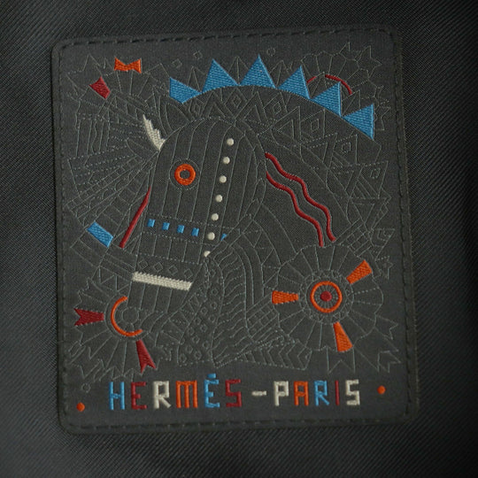 HERMES hat Outer: 100% cotton, Leather part: cowhide, Lining: 65% rayon, Lining: 35% silk, Part: 100% polyester Indigo Fred Crews Carrousel mens Used Authentic