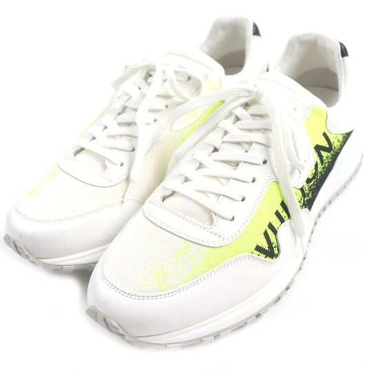 LOUIS VUITTON sneakers Main: Leather, Main: Nylon White yellow Runaway line mens 7 Used Authentic