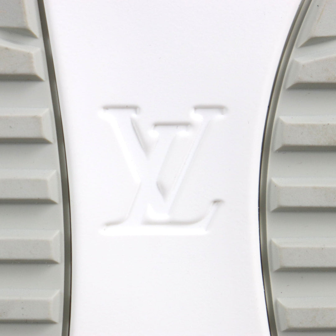 LOUIS VUITTON sneakers Main: Leather, Main: Nylon White yellow Runaway line mens 7 Used Authentic