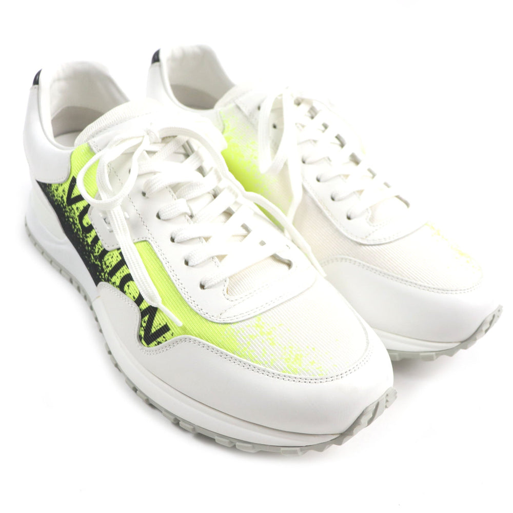 LOUIS VUITTON sneakers Main: Leather, Main: Nylon White yellow Runaway line mens 7 Used Authentic