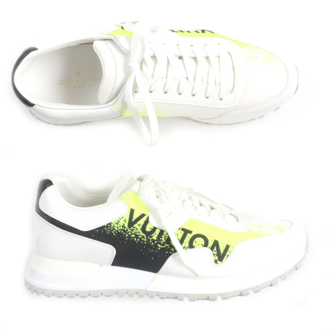 LOUIS VUITTON sneakers Main: Leather, Main: Nylon White yellow Runaway line mens 7 Used Authentic
