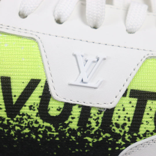 LOUIS VUITTON sneakers Main: Leather, Main: Nylon White yellow Runaway line mens 7 Used Authentic