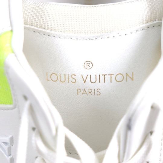 LOUIS VUITTON sneakers Main: Leather, Main: Nylon White yellow Runaway line mens 7 Used Authentic