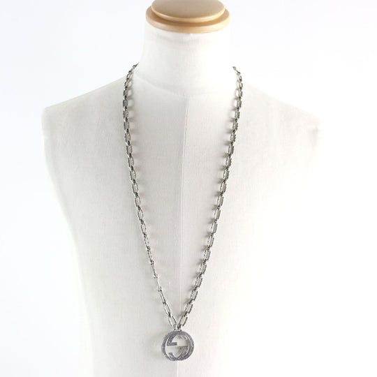 GUCCI Necklace 524890 Main: AG925 Silver mens Used Authentic
