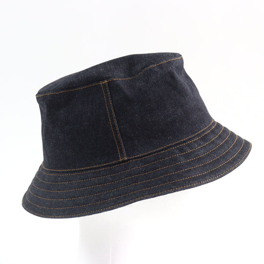 HERMES hat Main: 100% cotton Indigo blue mens 57 Used Authentic