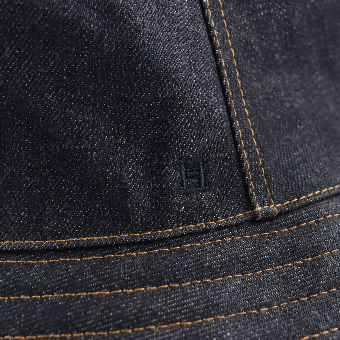 HERMES hat Main: 100% cotton Indigo blue mens 57 Used Authentic