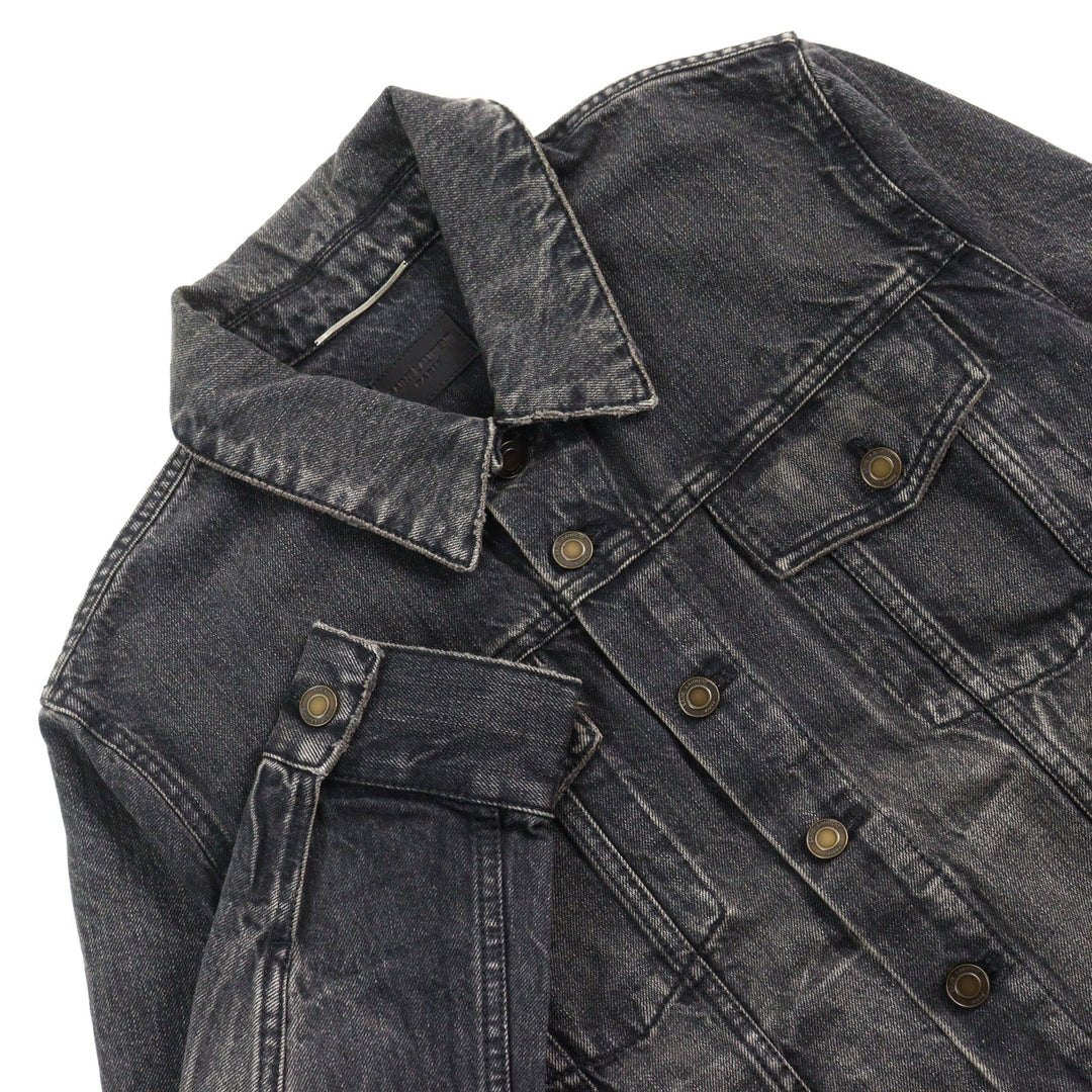 SAINT LAURENT PARIS Denim Jacket 505820 Main: 100% cotton Dark gray mens S Used Authentic