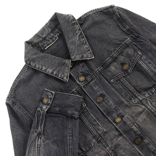 SAINT LAURENT PARIS Denim Jacket 505820 Main: 100% cotton Dark gray mens S Used Authentic