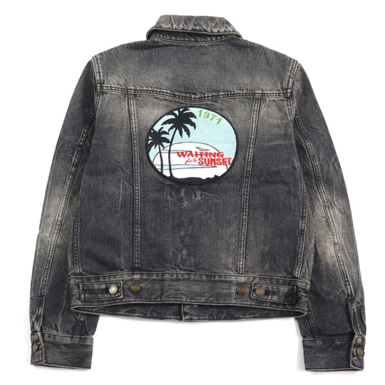 SAINT LAURENT PARIS Denim Jacket 505820 Main: 100% cotton Dark gray mens S Used Authentic