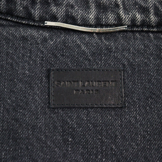 SAINT LAURENT PARIS Denim Jacket 505820 Main: 100% cotton Dark gray mens S Used Authentic