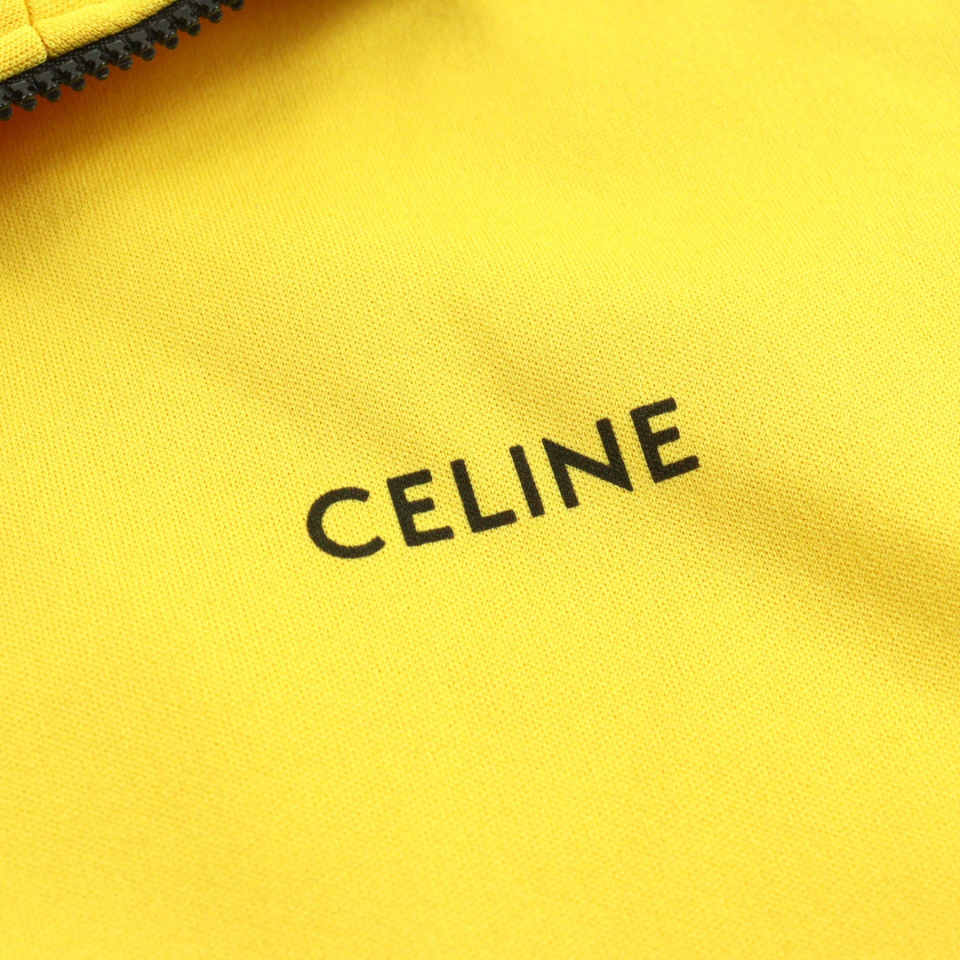 CELINE Track jacket 2Y8311210 Outer: 100% polyester, Part: 100% cotton Yellow black mens XS Used Authentic