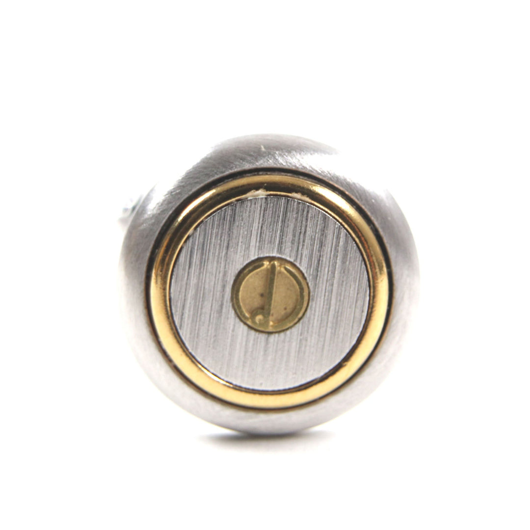 Dunhill cuffs metal Silver gold mens Used Authentic