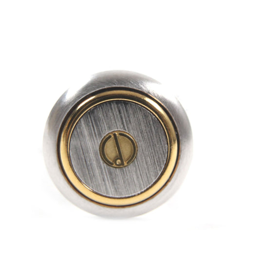 Dunhill cuffs metal Silver gold mens Used Authentic