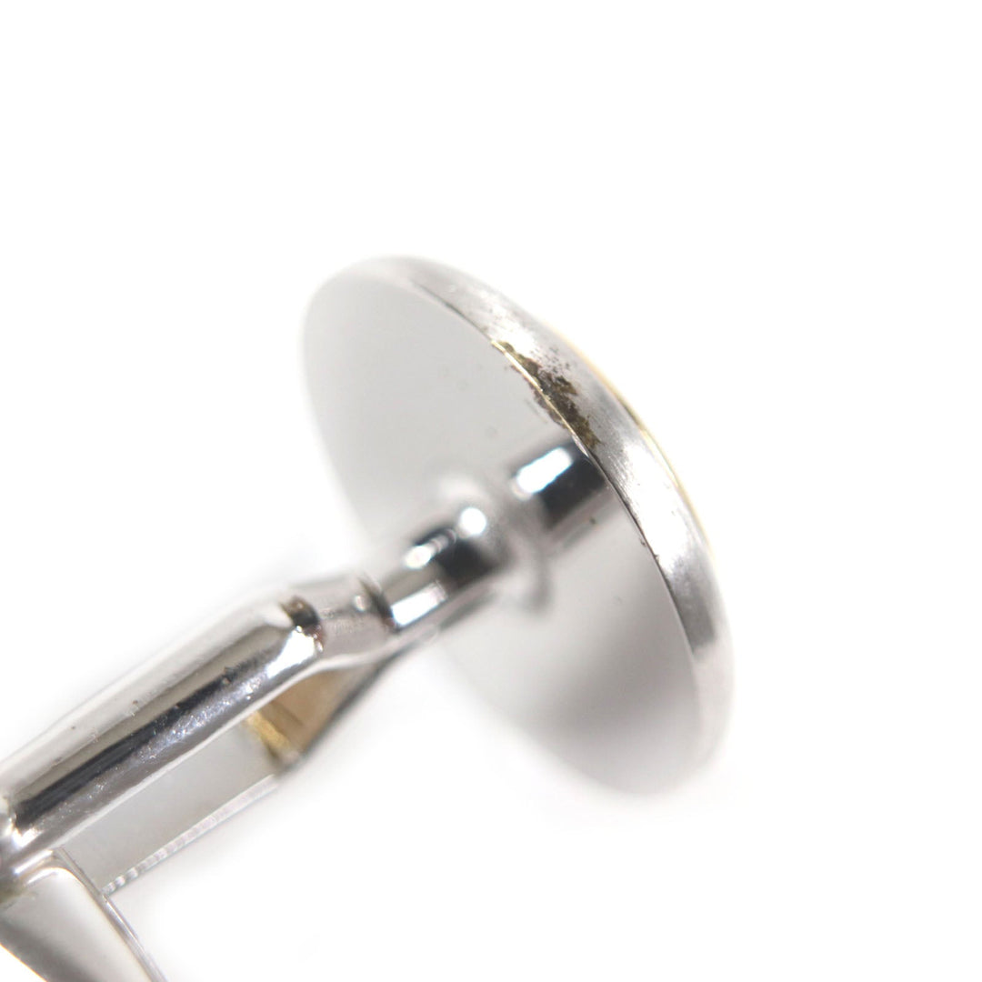 Dunhill cuffs metal Silver gold mens Used Authentic