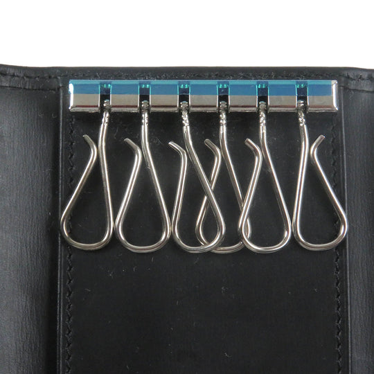 CARTIER Key case Key holder  leather black Pasha de Cartier