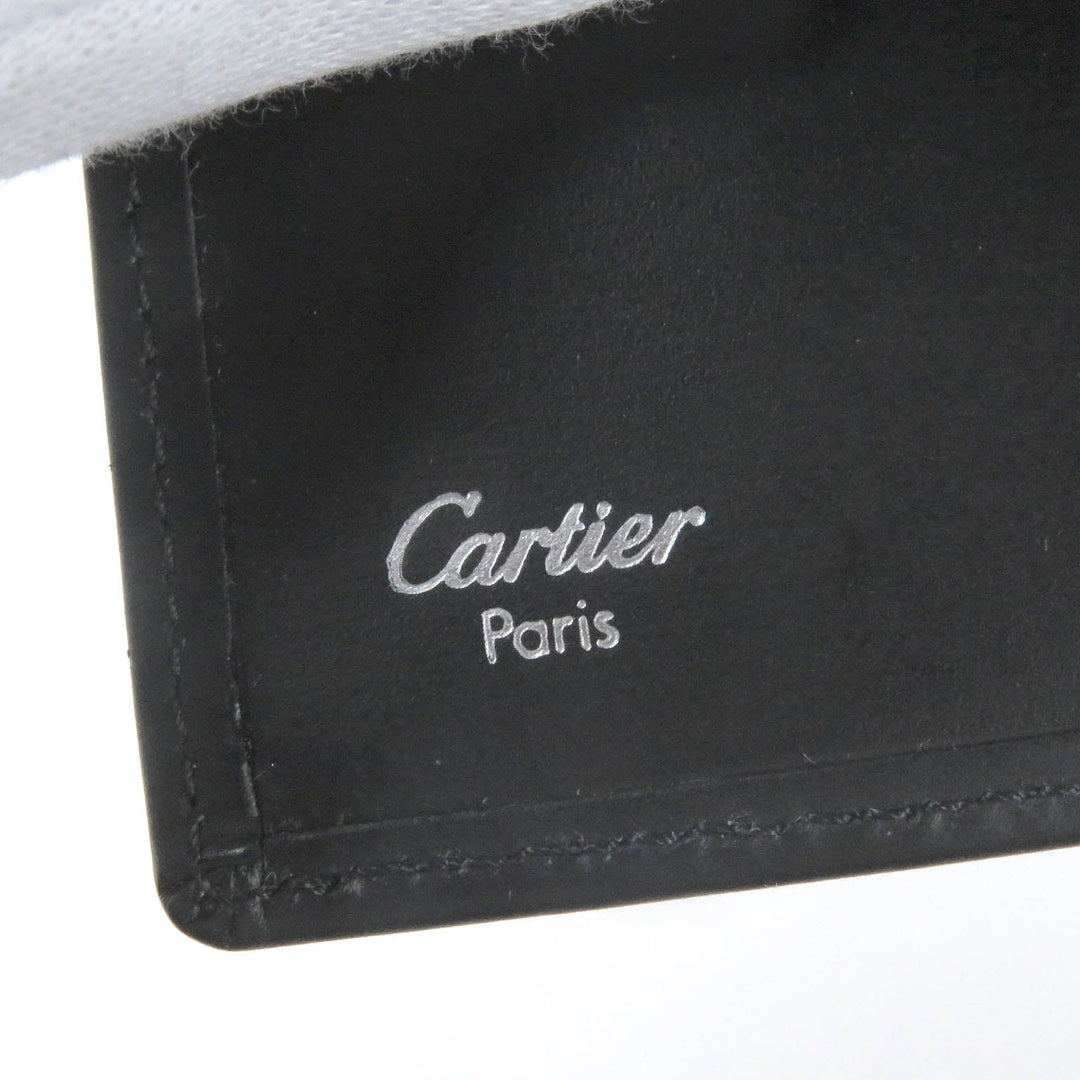 CARTIER Key case Key holder  leather black Pasha de Cartier