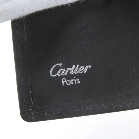 CARTIER Key case Key holder  leather black Pasha de Cartier