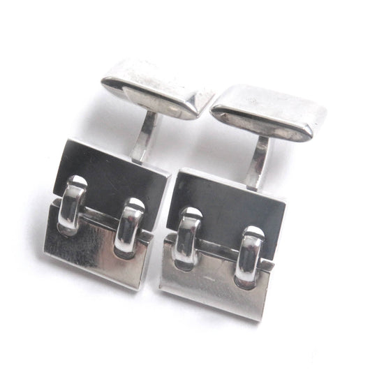 HERMES cuffs Main: AG925 Silver mens Used Authentic