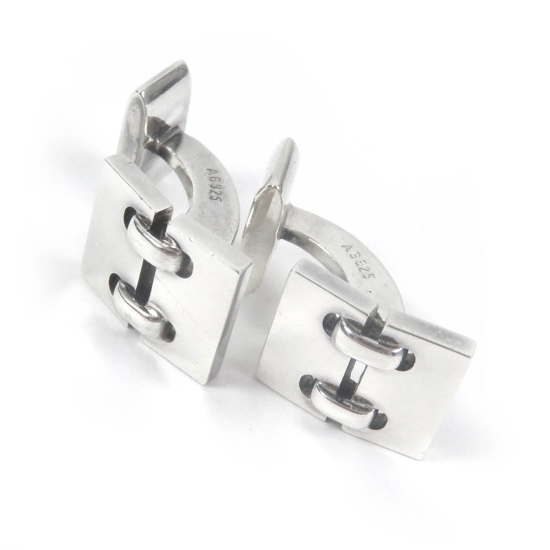 HERMES cuffs Main: AG925 Silver mens Used Authentic