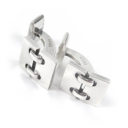 HERMES cuffs Main: AG925 Silver mens Used Authentic