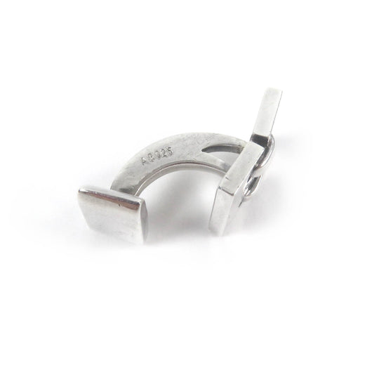 HERMES cuffs Main: AG925 Silver mens Used Authentic