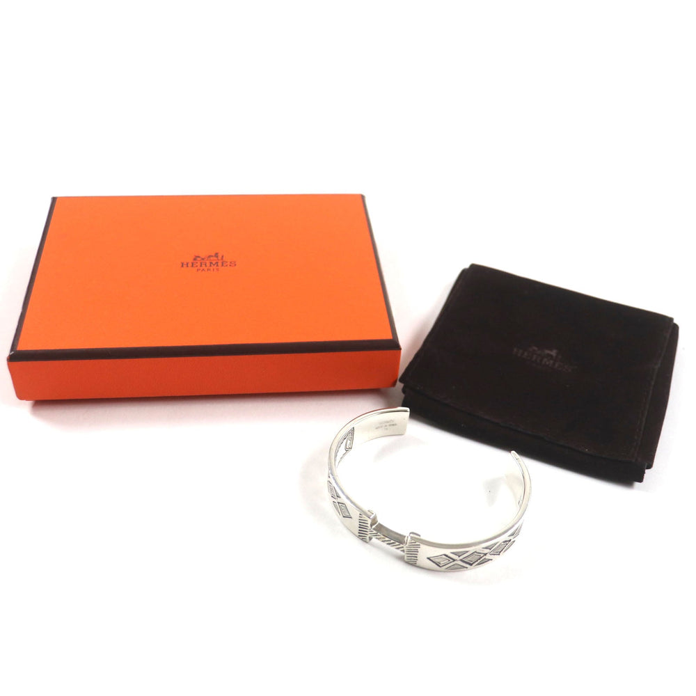 HERMES bracelet Main: AG925 Silver Tuareg bangle mens Used Authentic
