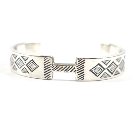 HERMES bracelet Main: AG925 Silver Tuareg bangle mens Used Authentic