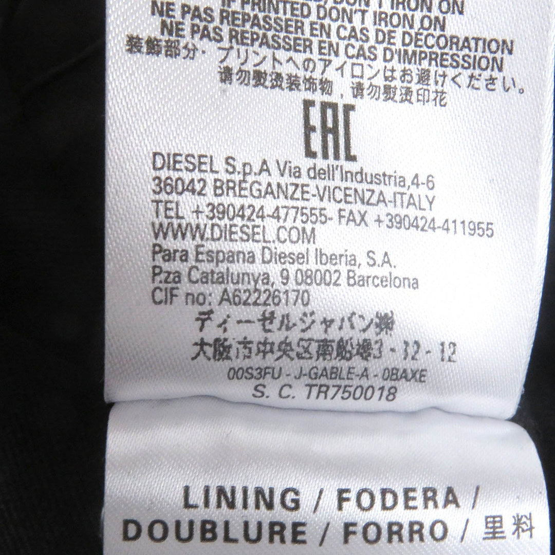 DIESEL Blouson Main: 53% polyester, Main: 47% wool, Lining: 100% rayon black mens M Used Authentic