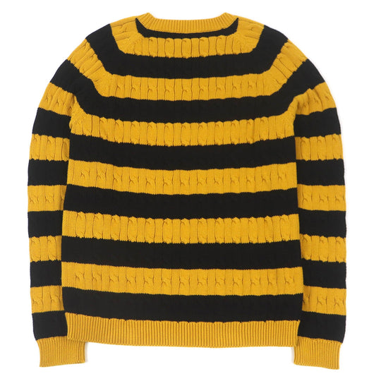 GUCCI sweater 545709 Main: 100% cotton, some: nylon, some: acrylic, some: polyester, some: wool Yellow black mens S Used Authentic