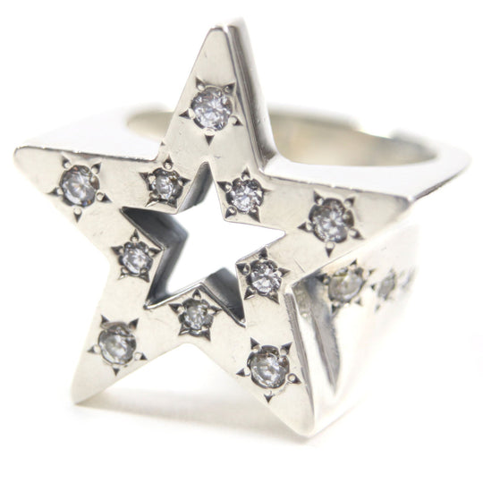 BANKROBBER Ring 950 Silver STAR BRIGHT RING mens Used Authentic