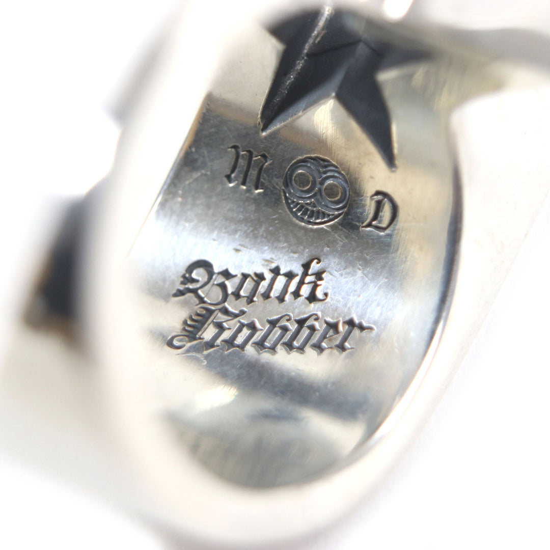 BANKROBBER Ring 950 Silver STAR BRIGHT RING mens Used Authentic