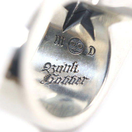 BANKROBBER Ring 950 Silver STAR BRIGHT RING mens Used Authentic