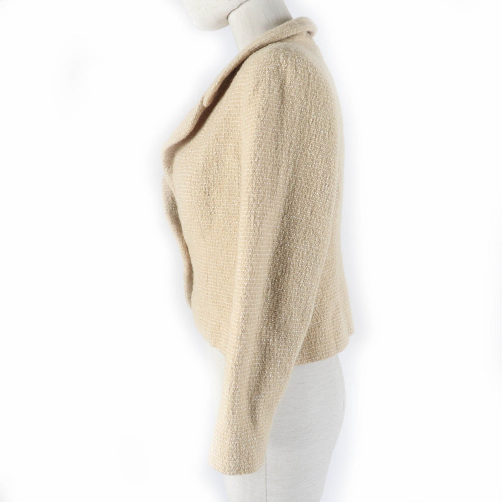 CHANEL Jacket 02C P18870V10901 Main: 75% wool, Main: 20% rayon, Main: 5% nylon, Lining: 95% silk, Lining: 5% elastane (polyurethane) beige Women 42 Used Authentic