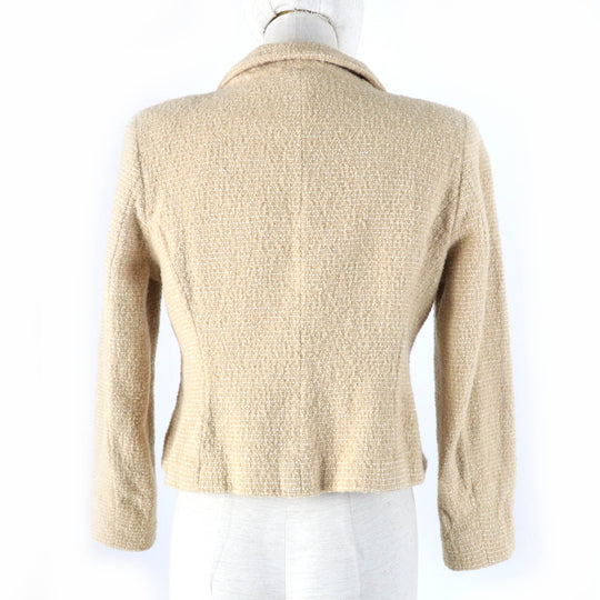 CHANEL Jacket 02C P18870V10901 Main: 75% wool, Main: 20% rayon, Main: 5% nylon, Lining: 95% silk, Lining: 5% elastane (polyurethane) beige Women 42 Used Authentic