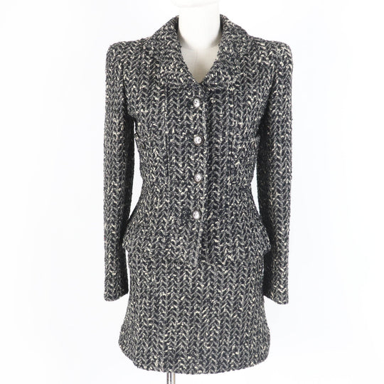 CHANEL setup 97A P09714 Main: 93% wool, Main: 7% nylon, Lining: 95% silk, Lining: 5% spandex Black type Women 36 Used Authentic