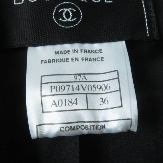 CHANEL setup 97A P09714 Main: 93% wool, Main: 7% nylon, Lining: 95% silk, Lining: 5% spandex Black type Women 36 Used Authentic