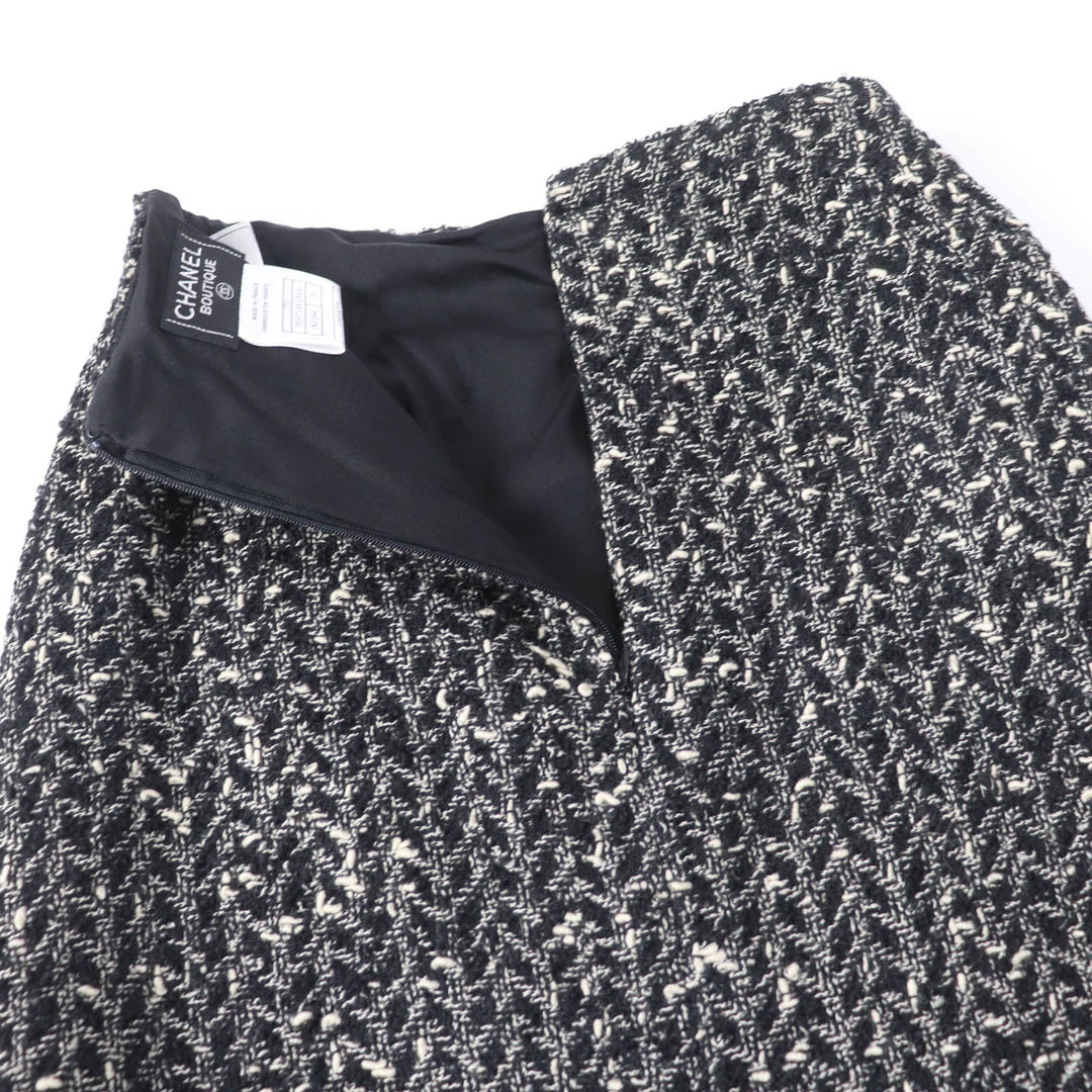 CHANEL setup 97A P09714 Main: 93% wool, Main: 7% nylon, Lining: 95% silk, Lining: 5% spandex Black type Women 36 Used Authentic