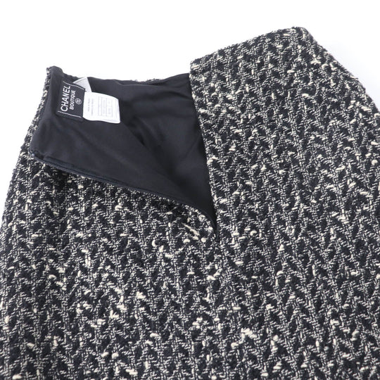 CHANEL setup 97A P09714 Main: 93% wool, Main: 7% nylon, Lining: 95% silk, Lining: 5% spandex Black type Women 36 Used Authentic