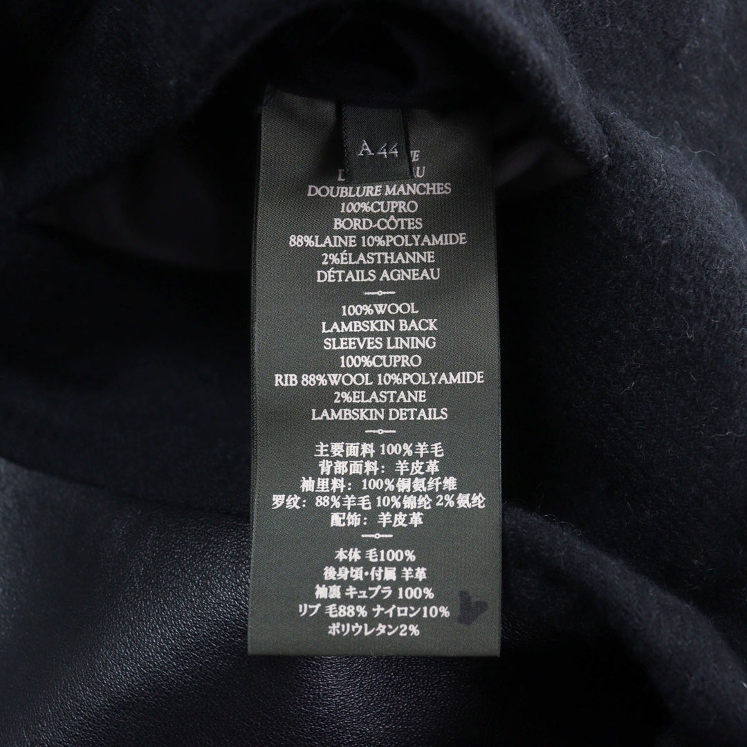 Berluti Blouson R15OBU56WAQZ Main: 100% wool, Part: Sheepskin, Sleeve lining: 100% cupra, Part: 88% wool, Part: 10% nylon Dark gray mens A 44 Used Authentic