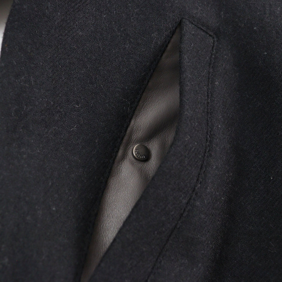 Berluti Blouson R15OBU56WAQZ Main: 100% wool, Part: Sheepskin, Sleeve lining: 100% cupra, Part: 88% wool, Part: 10% nylon Dark gray mens A 44 Used Authentic