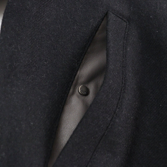 Berluti Blouson R15OBU56WAQZ Main: 100% wool, Part: Sheepskin, Sleeve lining: 100% cupra, Part: 88% wool, Part: 10% nylon Dark gray mens A 44 Used Authentic