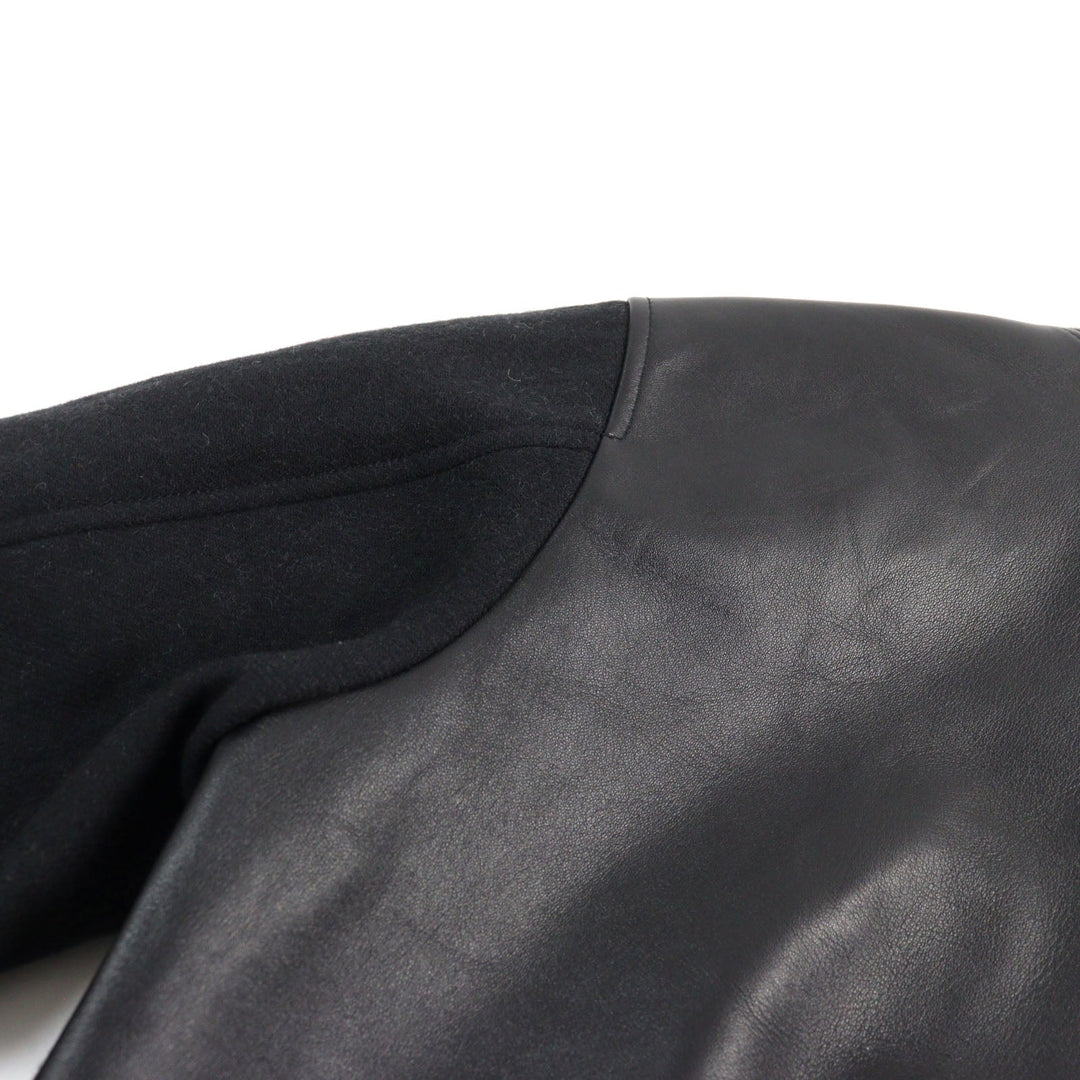 Berluti Blouson R15OBU56WAQZ Main: 100% wool, Part: Sheepskin, Sleeve lining: 100% cupra, Part: 88% wool, Part: 10% nylon Dark gray mens A 44 Used Authentic