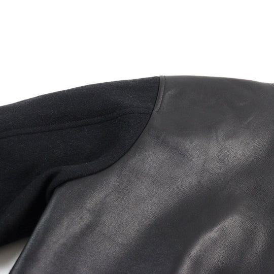 Berluti Blouson R15OBU56WAQZ Main: 100% wool, Part: Sheepskin, Sleeve lining: 100% cupra, Part: 88% wool, Part: 10% nylon Dark gray mens A 44 Used Authentic