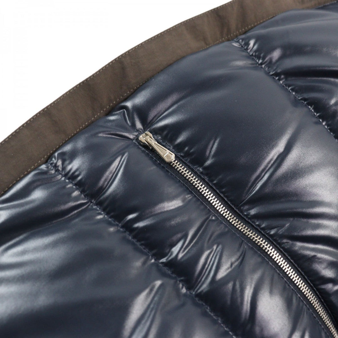 HERMES Down jacket Main: 100% nylon, Lining: 100% nylon, Leather part: sheepskin, Part: 68% wool, Part: 29% cashmere Brown type mens 44 Used Authentic