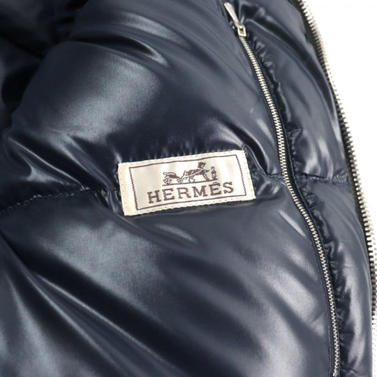 HERMES Down jacket Main: 100% nylon, Lining: 100% nylon, Leather part: sheepskin, Part: 68% wool, Part: 29% cashmere Brown type mens 44 Used Authentic