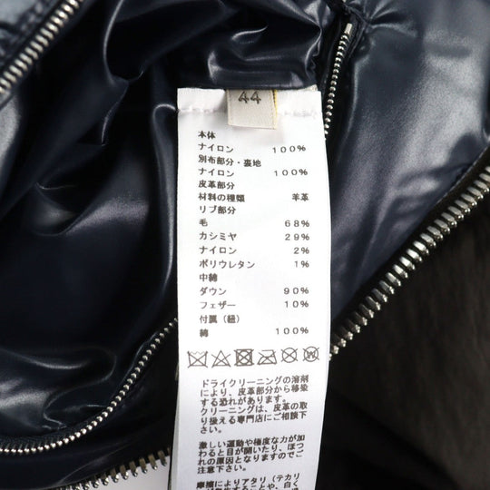 HERMES Down jacket Main: 100% nylon, Lining: 100% nylon, Leather part: sheepskin, Part: 68% wool, Part: 29% cashmere Brown type mens 44 Used Authentic