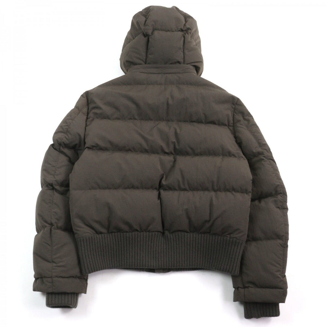 HERMES Down jacket Main: 100% nylon, Lining: 100% nylon, Leather part: sheepskin, Part: 68% wool, Part: 29% cashmere Brown type mens 44 Used Authentic