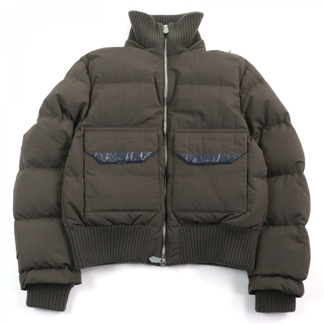HERMES Down jacket Main: 100% nylon, Lining: 100% nylon, Leather part: sheepskin, Part: 68% wool, Part: 29% cashmere Brown type mens 44 Used Authentic