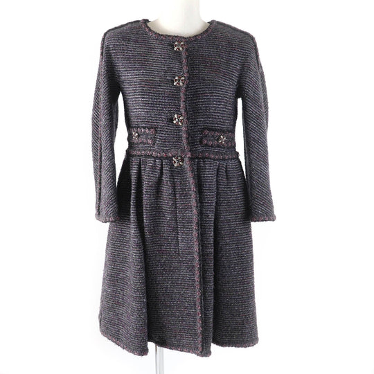 CHANEL coat P42301 Outer material: 68% wool, Outer material: 22% nylon, Outer material: 7% rayon, Outer material: 3% polyester, Lining: 100% silk Multi Women 34 Used Authentic